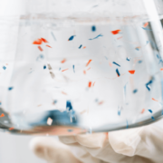 Microplastics in flask